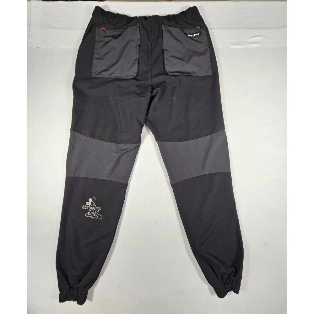 Disney x FIGS Mens Mickey Mouse Scrub Jogger Pants Black Large M20SW2022